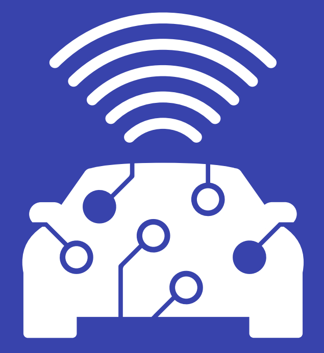 grafika: nad kształtem pojazdu widnieje symbol sieci Wi-Fi